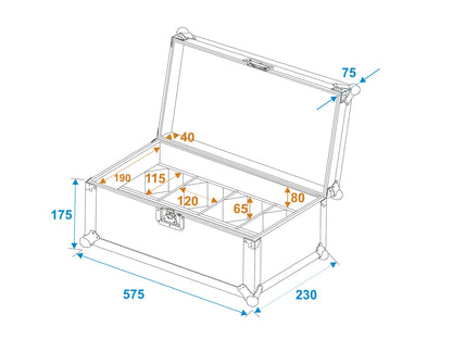 ROADINGER Flightcase 4x AKKU TL-3 TCL Trusslight