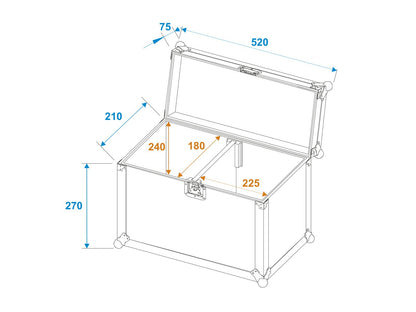 ROADINGER Flightcase 2x LED PFE-50 3000K Profile Spot