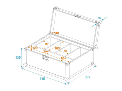 ROADINGER Flightcase 4x AKKU Flat Light Serie