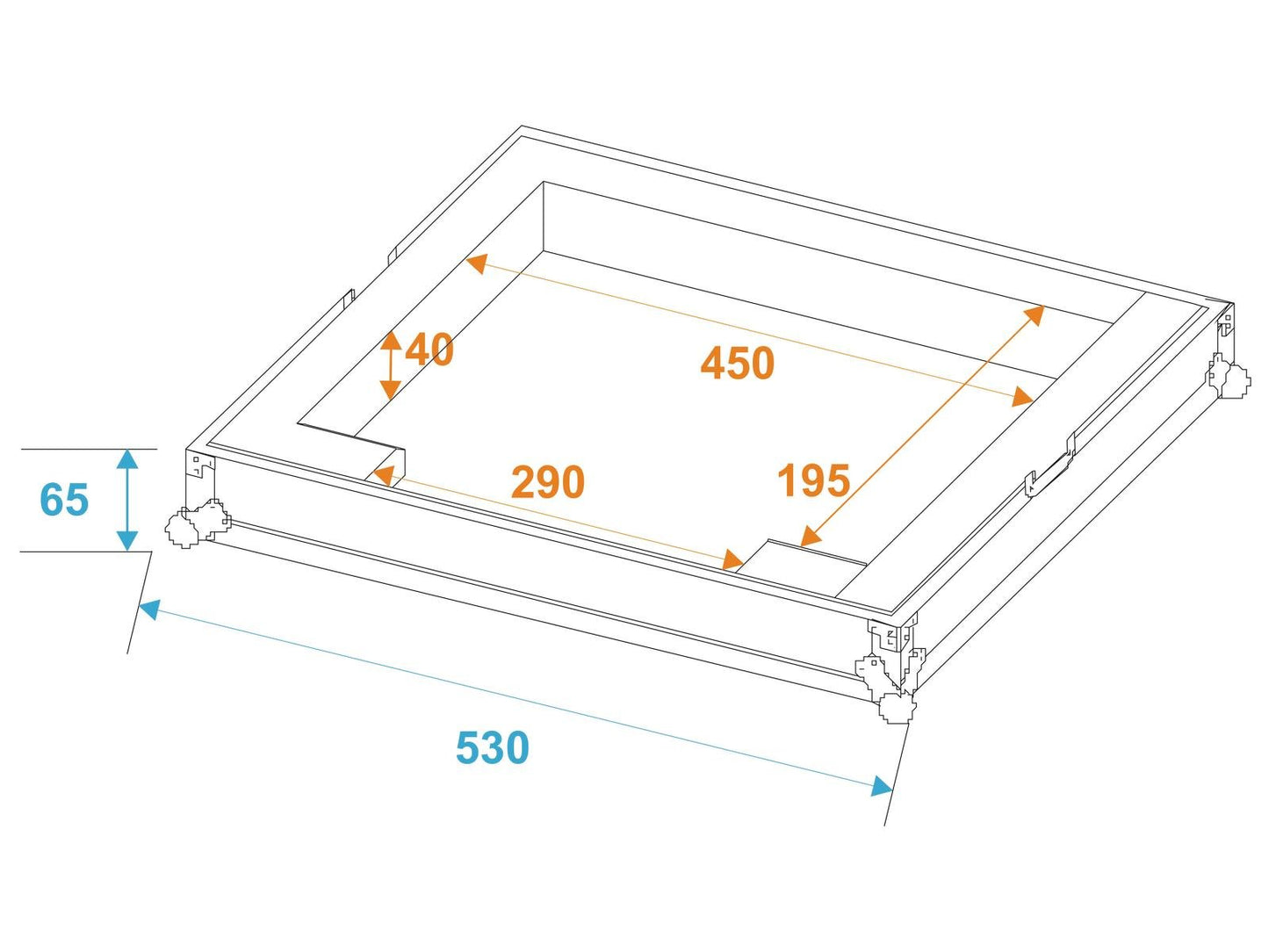 ROADINGER Flightcase DMX Move Bigfoot