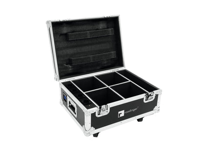 ROADINGER Flightcase 4x AKKU UP-4 QuickDMX mit Ladefunktion