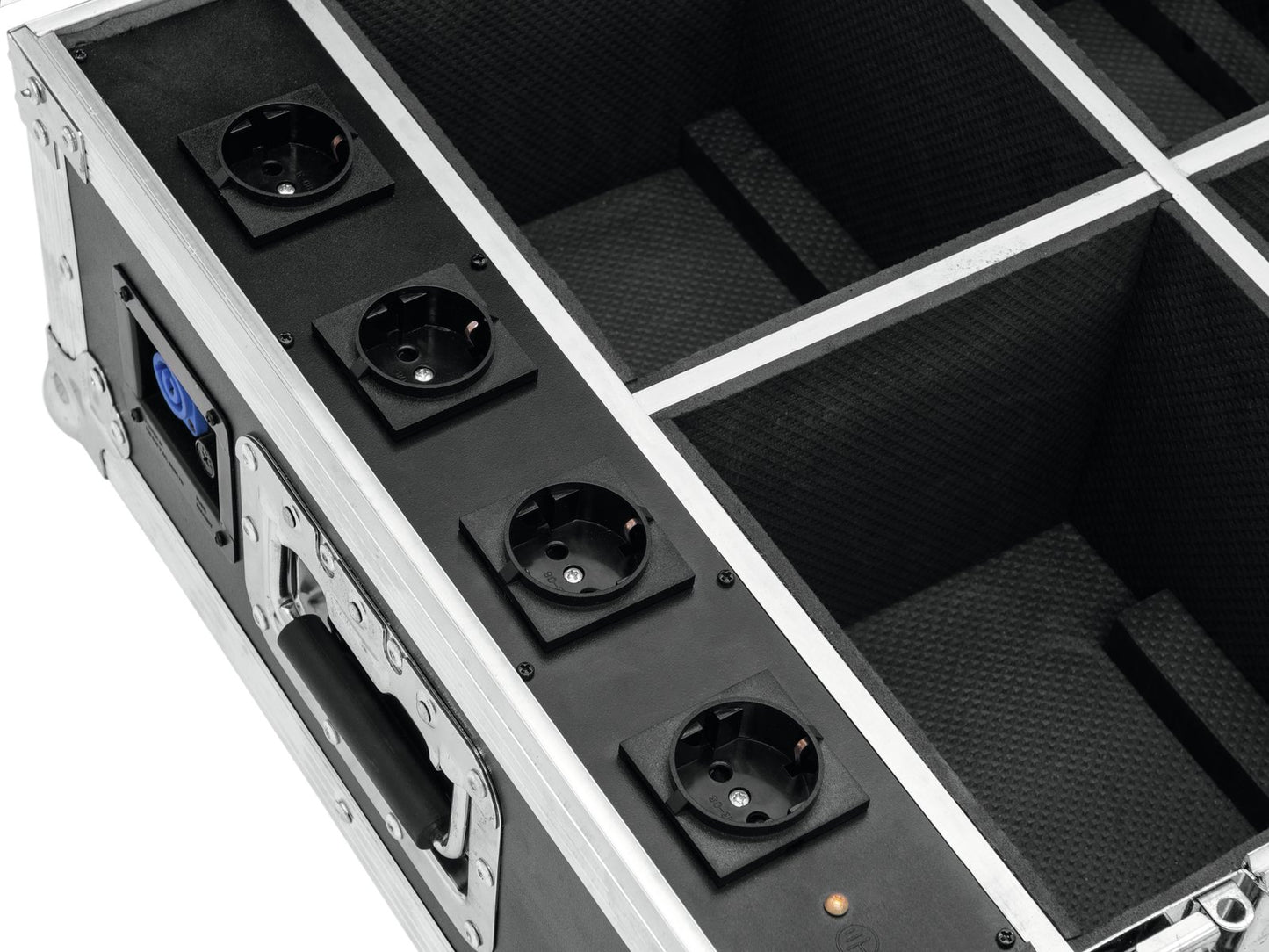 ROADINGER Flightcase 4x AKKU UP-4 QuickDMX mit Ladefunktion