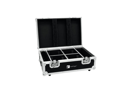 ROADINGER Flightcase 4x AKKU TL-3 Trusslight QuickDMX mit Ladefunktion