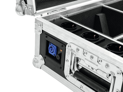 ROADINGER Flightcase 4x AKKU TL-3 Trusslight QuickDMX mit Ladefunktion