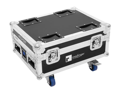 ROADINGER Flightcase 4x AKKU IP UP-4 QuickDMX mit Ladefunktion