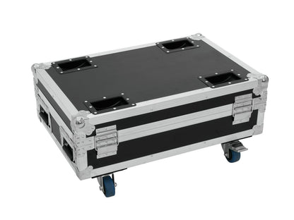 ROADINGER Flightcase 4x AKKU BAR-6 Glow QCL Flex QuickDMX mit Ladefunktion