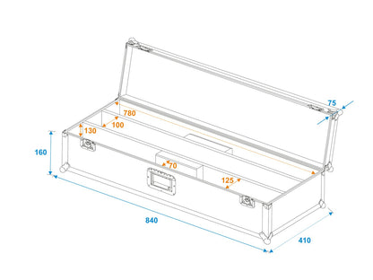 ROADINGER Flightcase 2x LED STP-10 ABL Sunbar