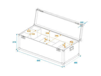 ROADINGER Flightcase 1x LED SL-400