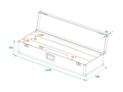 ROADINGER Flightcase 2x LED STP-7