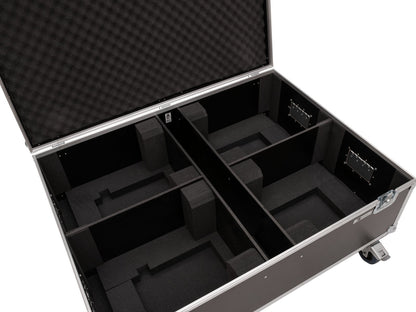 ROADINGER Flightcase 4x LED THA-150F Theater-Spot