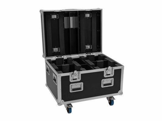 ROADINGER Flightcase 4x LED TMH-X4 mit Rollen