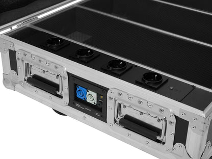 ROADINGER Flightcase 4x AKKU BAR-6 QCL mit Ladefunktion