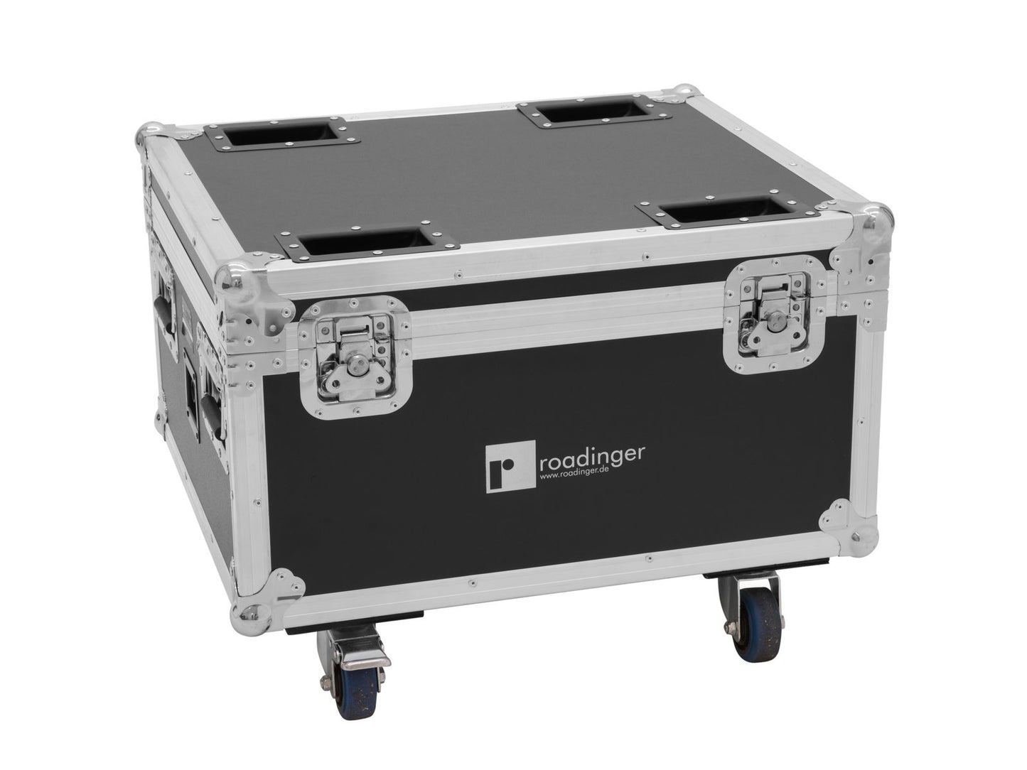 ROADINGER Flightcase 4x AKKU IP PAR 7 QCL WDMX mit Ladefunktion