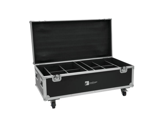 ROADINGER Flightcase 8x AKKU IP PAR 7 QCL WDMX mit Ladefunktion