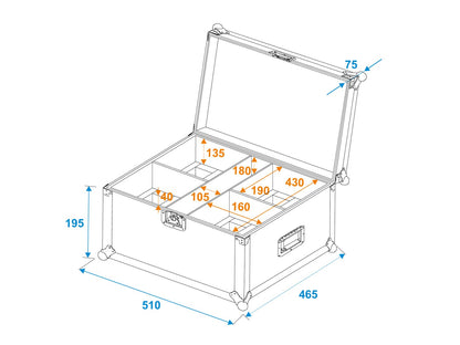 ROADINGER Flightcase 4x THA-20PC