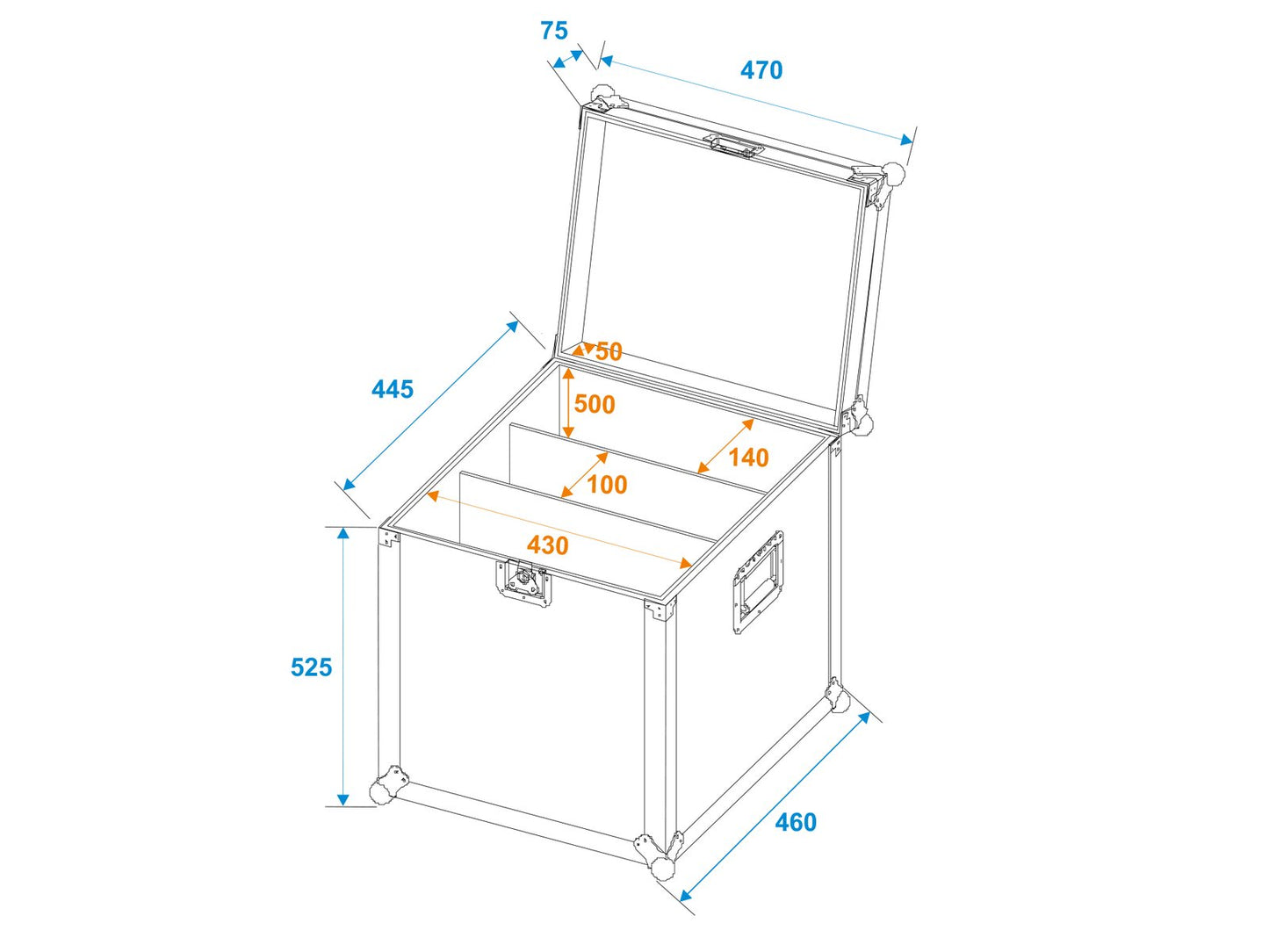 ROADINGER Flightcase 2x Audience Blinder 4x100W LED COB CW/WW