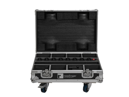 ROADINGER Flightcase 8x AKKU Mini IP UP-4 QCL Spot MK2 mit Ladefunktion