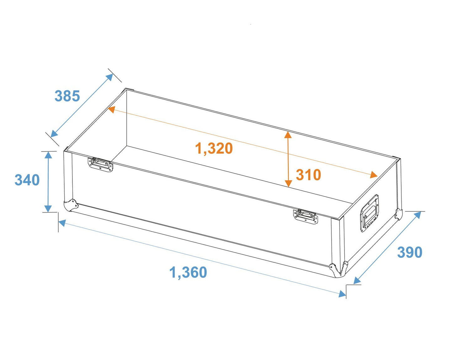 ROADINGER Flightcase 2x LCD ZL50