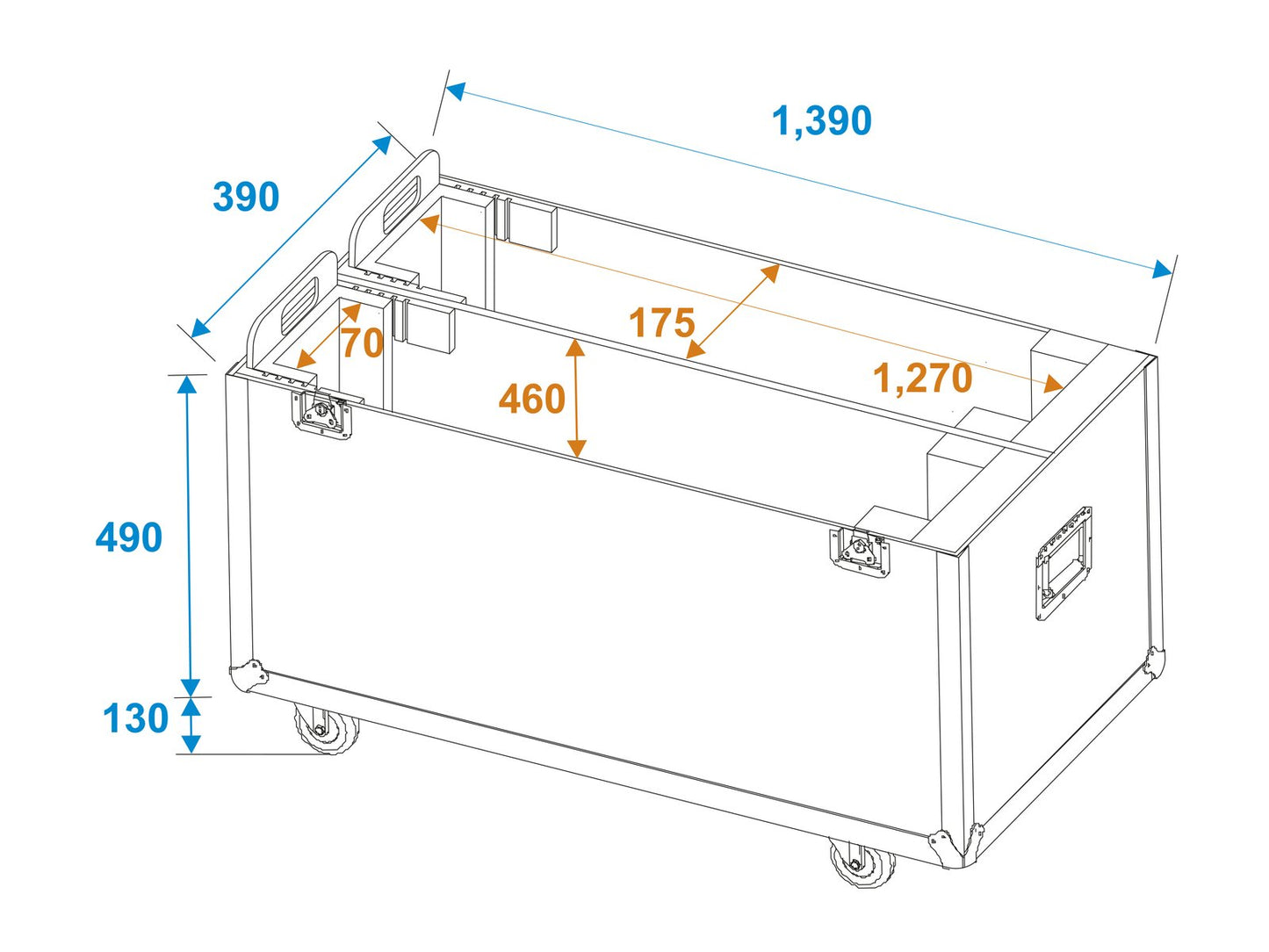 ROADINGER Flightcase 2x LCD ZL55