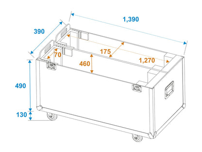 ROADINGER Flightcase 2x LCD ZL55