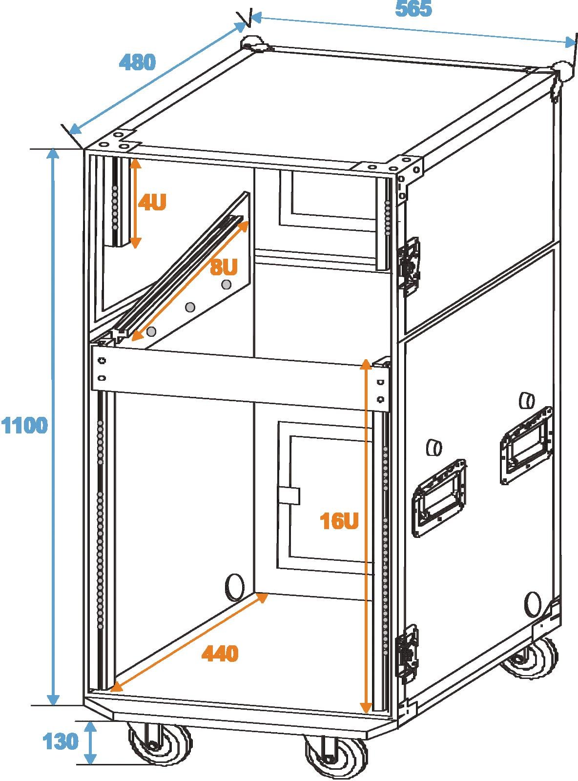 ROADINGER Spezial-Stage-Case Profi mit Rollen