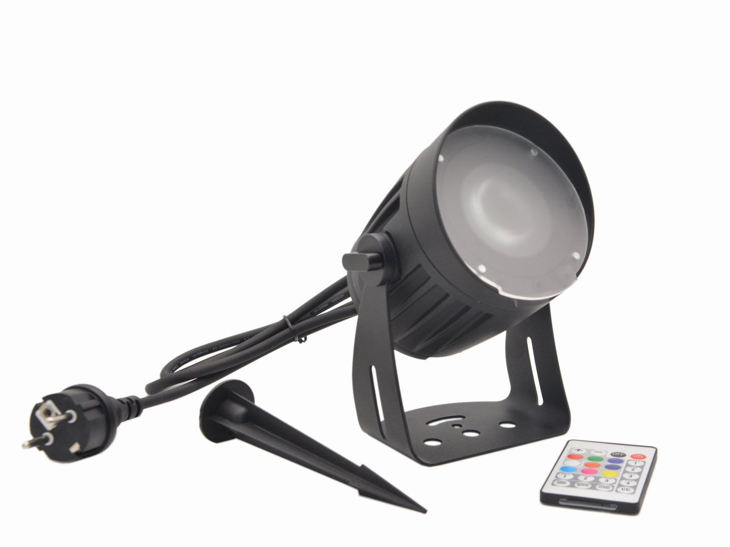 EUROLITE LED Outdoor Spot 15W RGBW QuickDMX mit Erdspieß