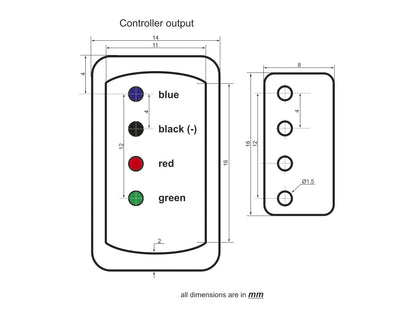 EUROLITE LED Neon Flex 230V Slim RGB Anschlusskabel mit offenen Enden