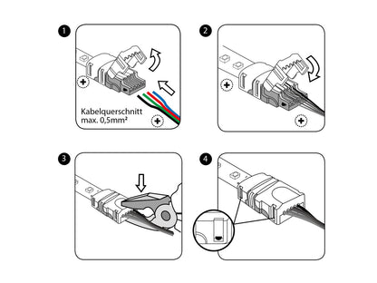 EUROLITE LED Strip Einspeiser 2Pin 8mm