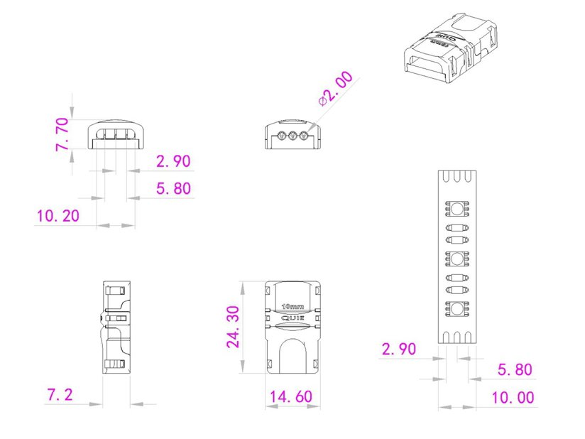 EUROLITE LED Strip Einspeiser 3Pin 10mm