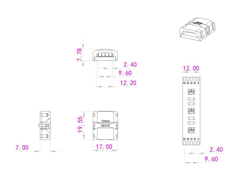 EUROLITE LED Strip Verbinder 5Pin 12mm