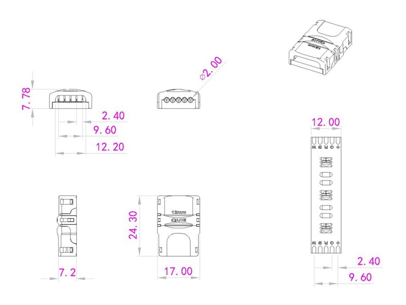 EUROLITE LED Strip flexibler Verbinder 5Pin 12mm