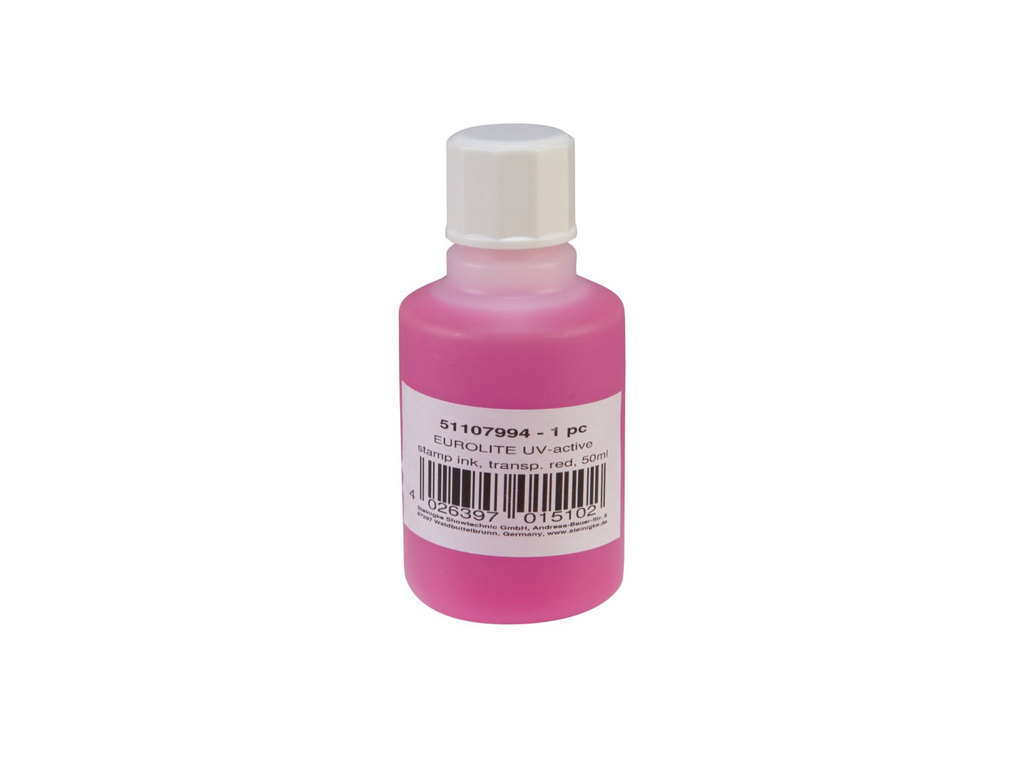 EUROLITE UV-aktive Stempelfarbe transparent rot 50ml