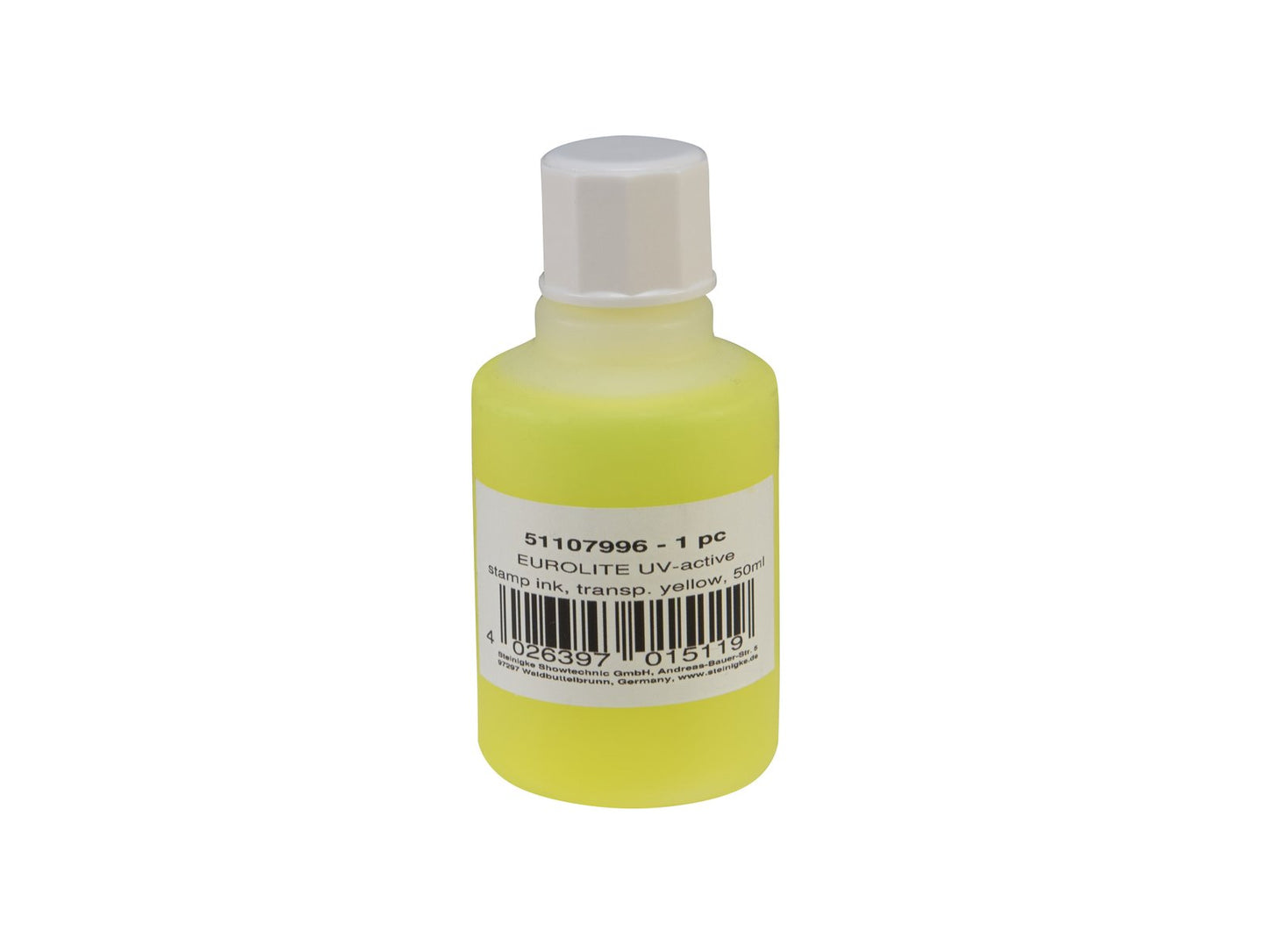 EUROLITE UV-aktive Stempelfarbe transparent gelb 50ml