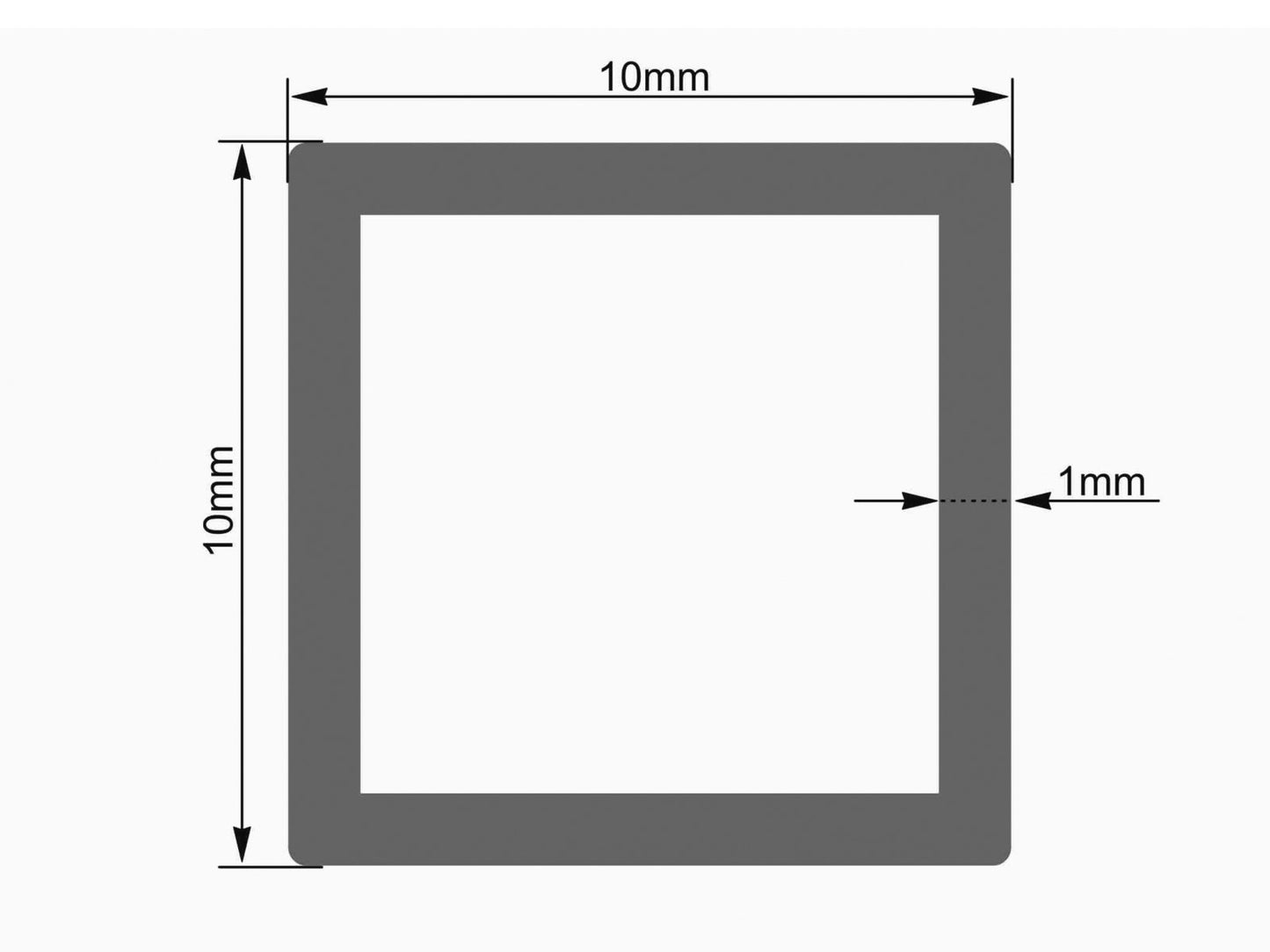 EUROLITE Leer-Rohr 10x10mm grün 2m