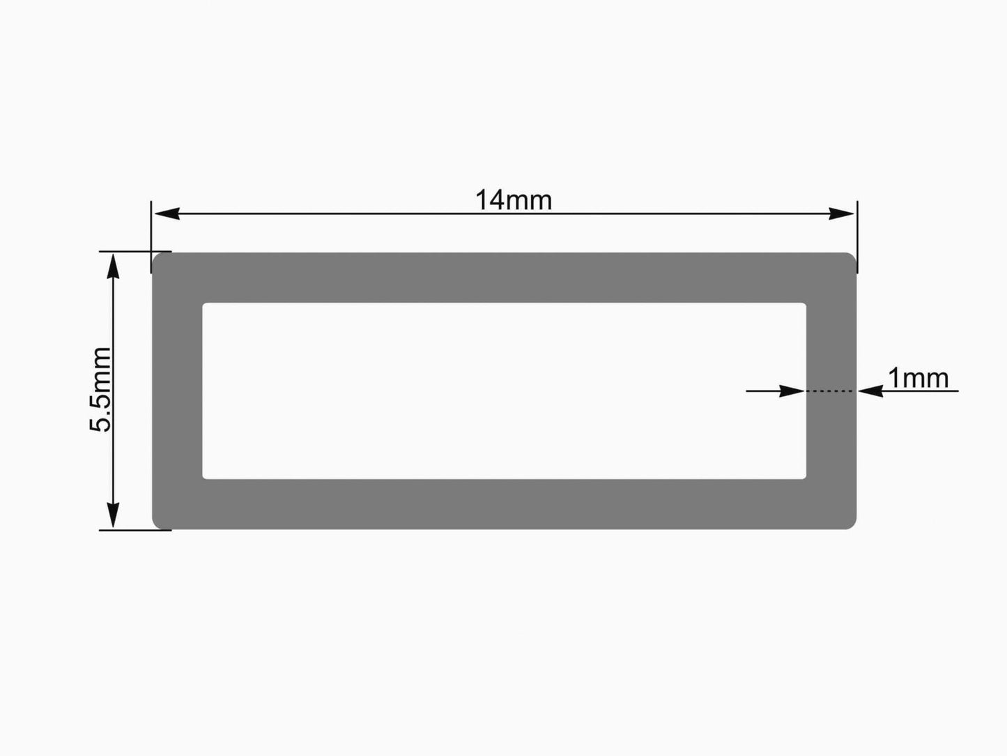 EUROLITE Leer-Rohr 14x55mm clear LED Strip 2m