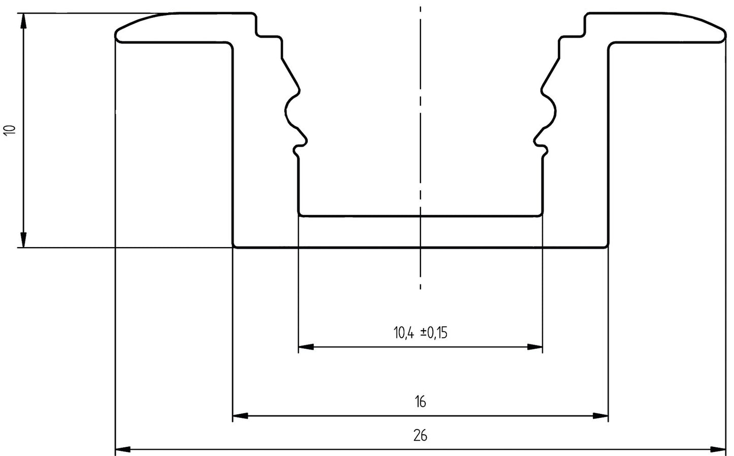 EUROLITE U-Profil MSA für LED Strip silber 2m