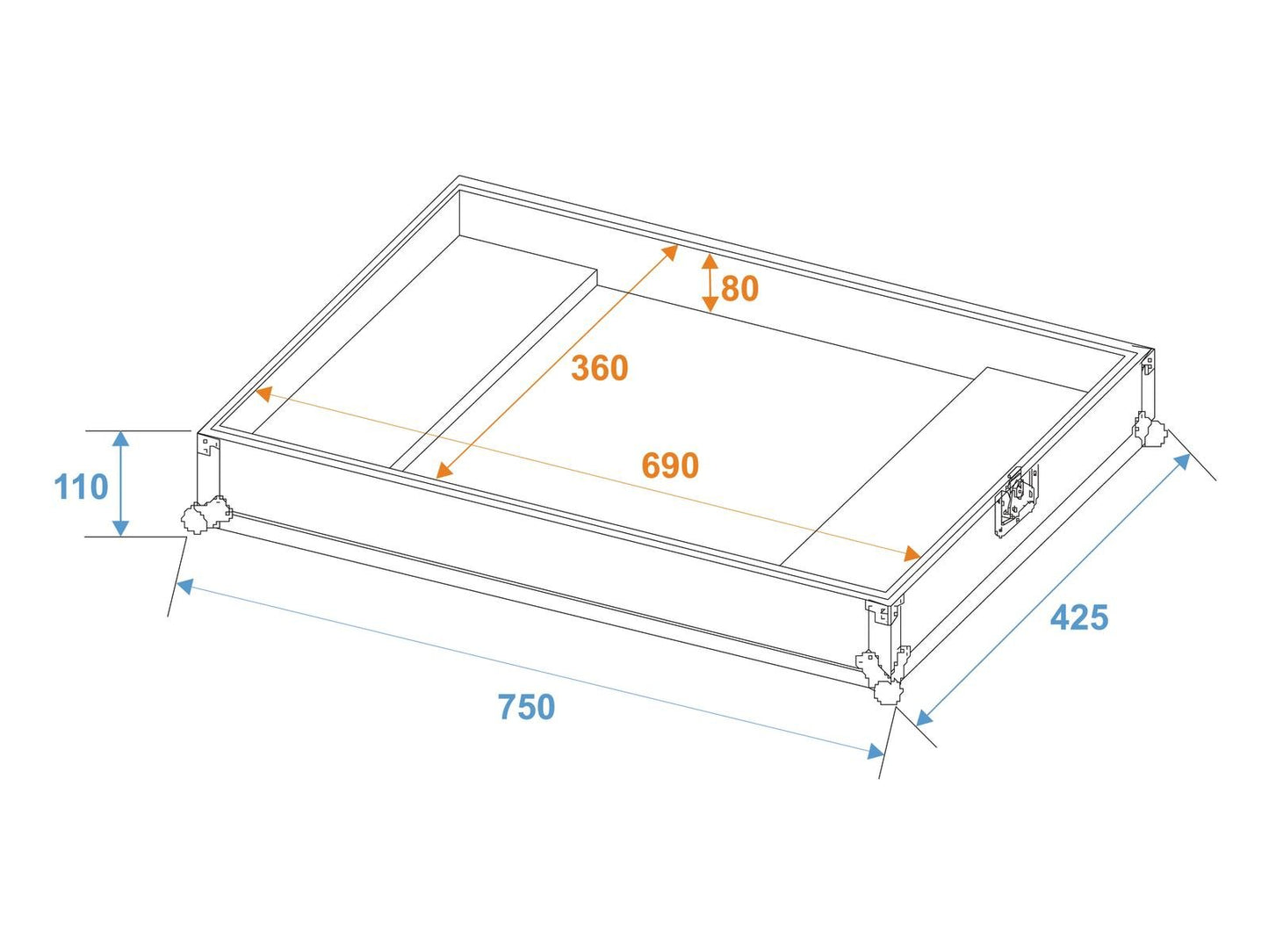 ROADINGER Flightcase ICE-100/ICE-101