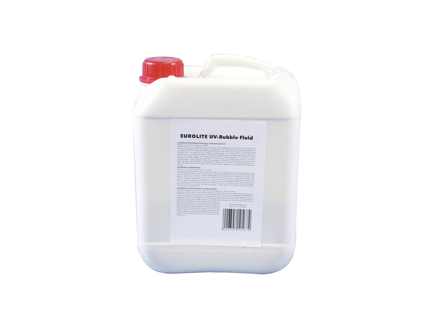 EUROLITE UV-Seifenblasenfluid 5l gelb