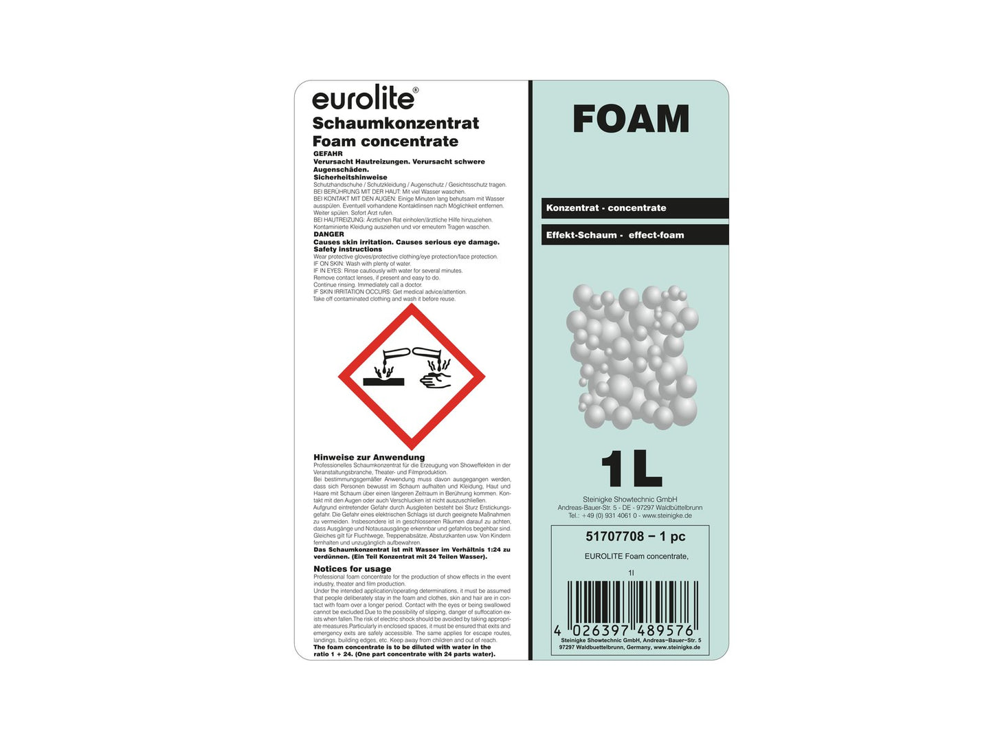 EUROLITE Foam-Konzentrat 1l