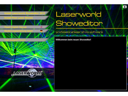 LASERWORLD ShowNET inkl. Showeditor Lasershow Software