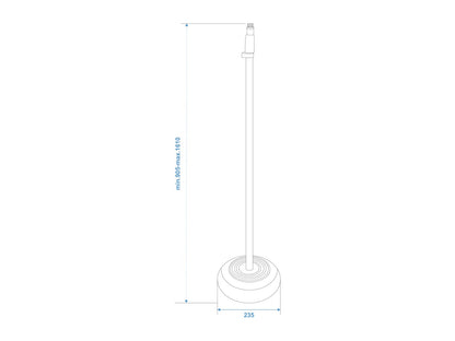 OMNITRONIC Mikrofonstativ 85-157cm sw