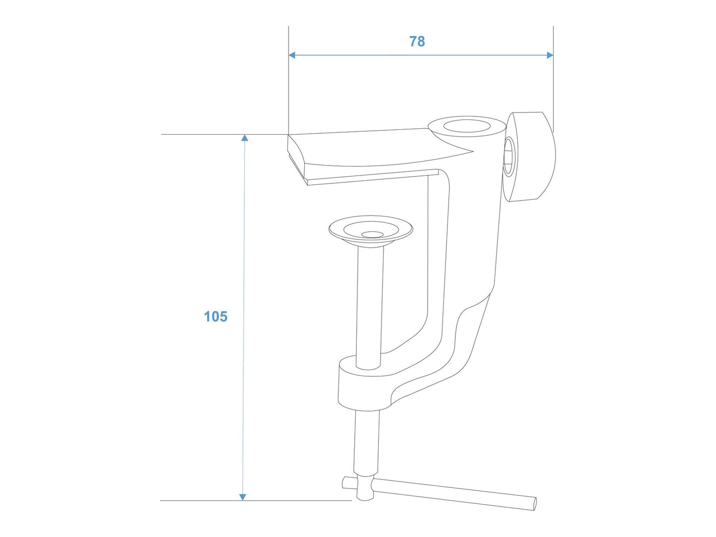 OMNITRONIC Halter Typ A für Tisch-Mikrofonarm sw