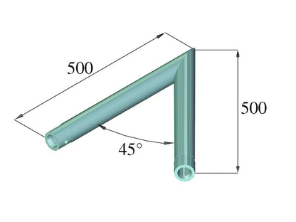 ALUTRUSS SINGLELOCK SPAC-19 QUICK-LOCK Ecke 45°