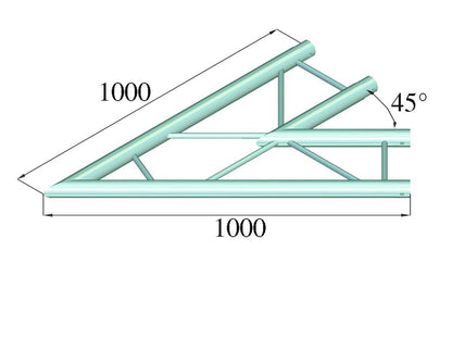 ALUTRUSS BILOCK BQ2-PAC19H 2-Weg Ecke 45°