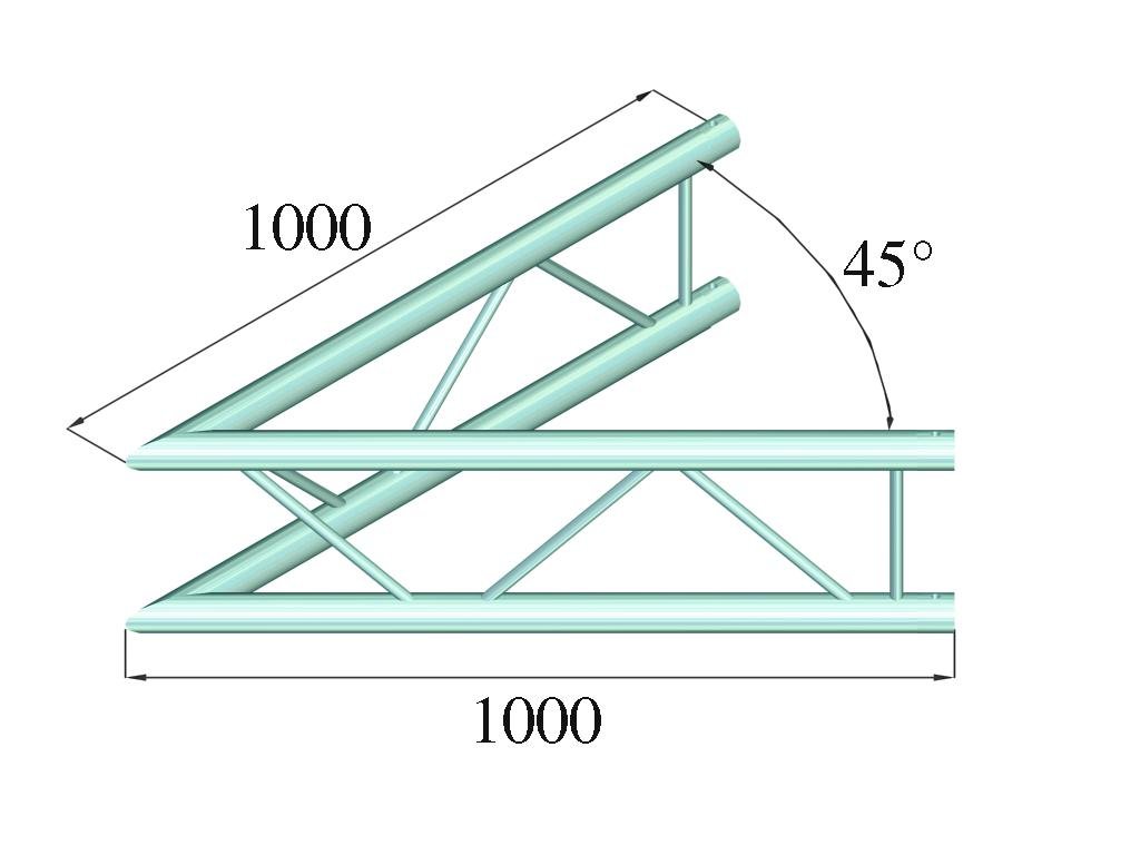 ALUTRUSS BILOCK BQ2-PAC19V 2-Weg Ecke 45°