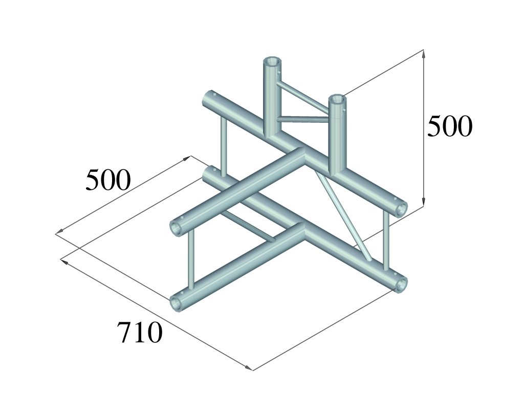 ALUTRUSS BILOCK BQ2-PAT42V 4-Weg T-Stück