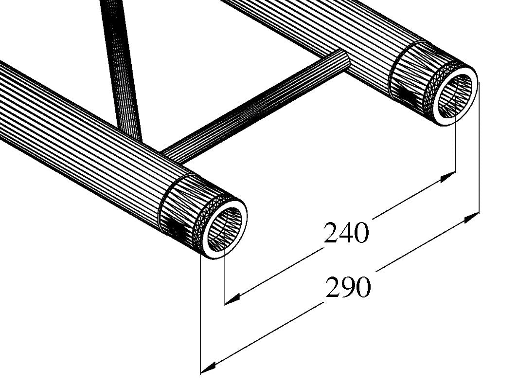 ALUTRUSS BILOCK BQ2-S1000 2-Punkt-Traverse sw