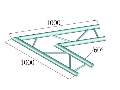 ALUTRUSS BILOCK BQ2-SPAC20H 2-Weg Ecke 60° sw