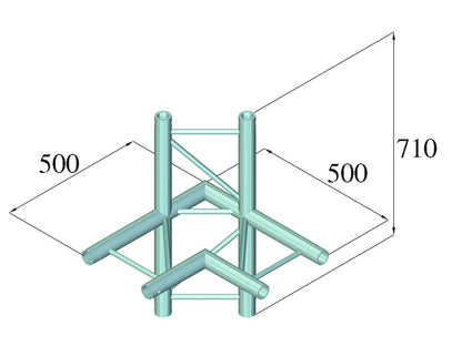 ALUTRUSS BILOCK BQ2-SPAC44H 4-Weg Ecke sw