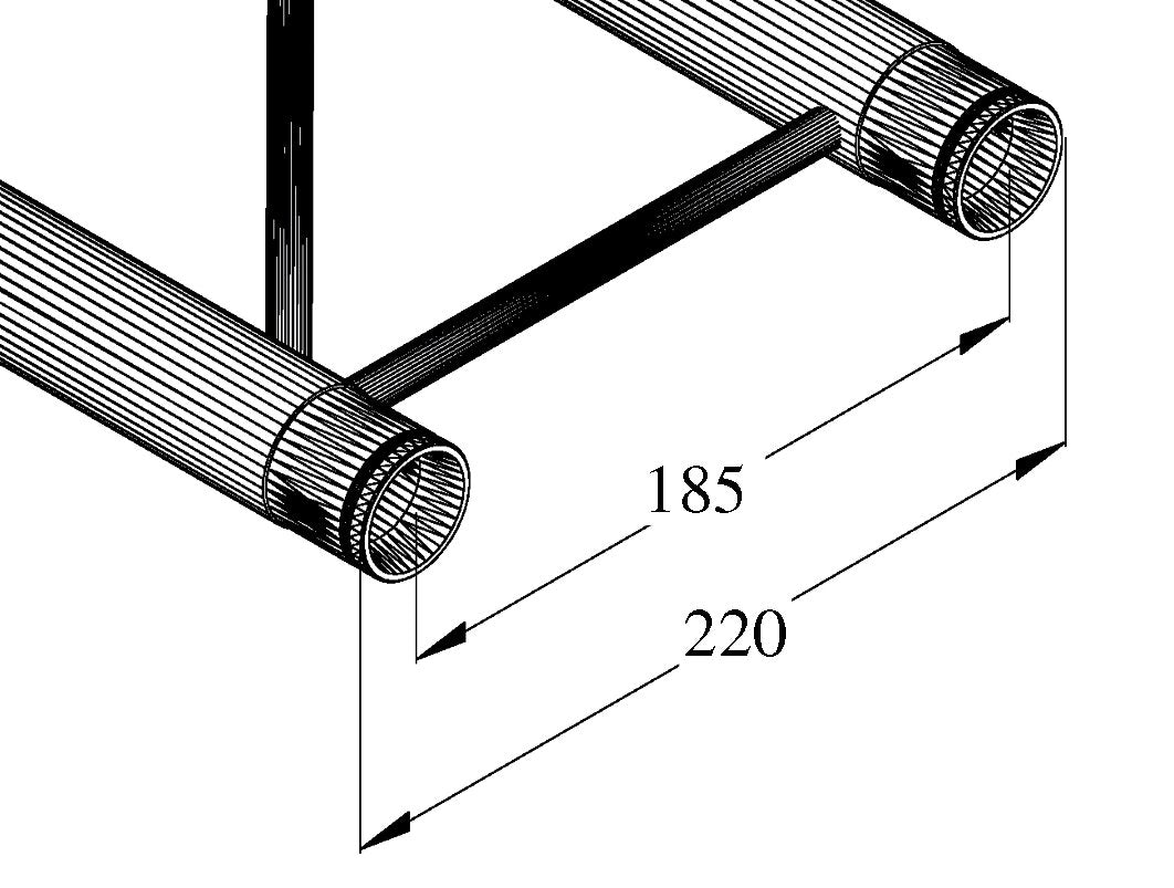 ALUTRUSS DECOLOCK DQ2-S250 2-Punkt-Traverse sw